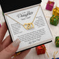 To My Daughter | Never Forget That I Love You - Interlocking Hearts necklace
