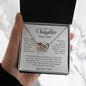 To My Daughter | Never Forget That I Love You - Interlocking Hearts necklace