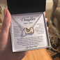 To My Daughter | Never Forget That I Love You - Interlocking Hearts necklace