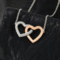 To My Daughter | Never Forget That I Love You - Interlocking Hearts necklace