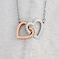 To My Daughter | Never Forget That I Love You - Interlocking Hearts necklace