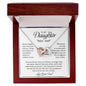 To My Daughter | Never Forget That I Love You - Interlocking Hearts necklace
