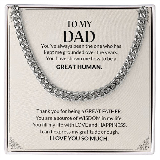 To My Dad | I Love You So Much - Cuban Link Chain