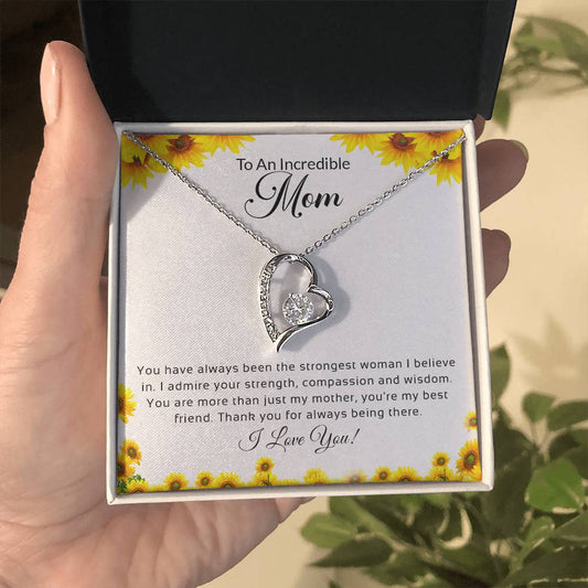 To An Incredible Mom | I Love You - Forever Love Necklace