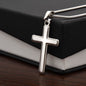 To My Son | I Am Proud Of You - Stainless Steel Cross Necklace
