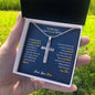 To My Son | I Am Proud Of You - Stainless Steel Cross Necklace