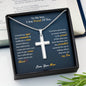 To My Son | I Am Proud Of You - Stainless Steel Cross Necklace