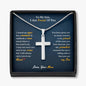 To My Son | I Am Proud Of You - Stainless Steel Cross Necklace